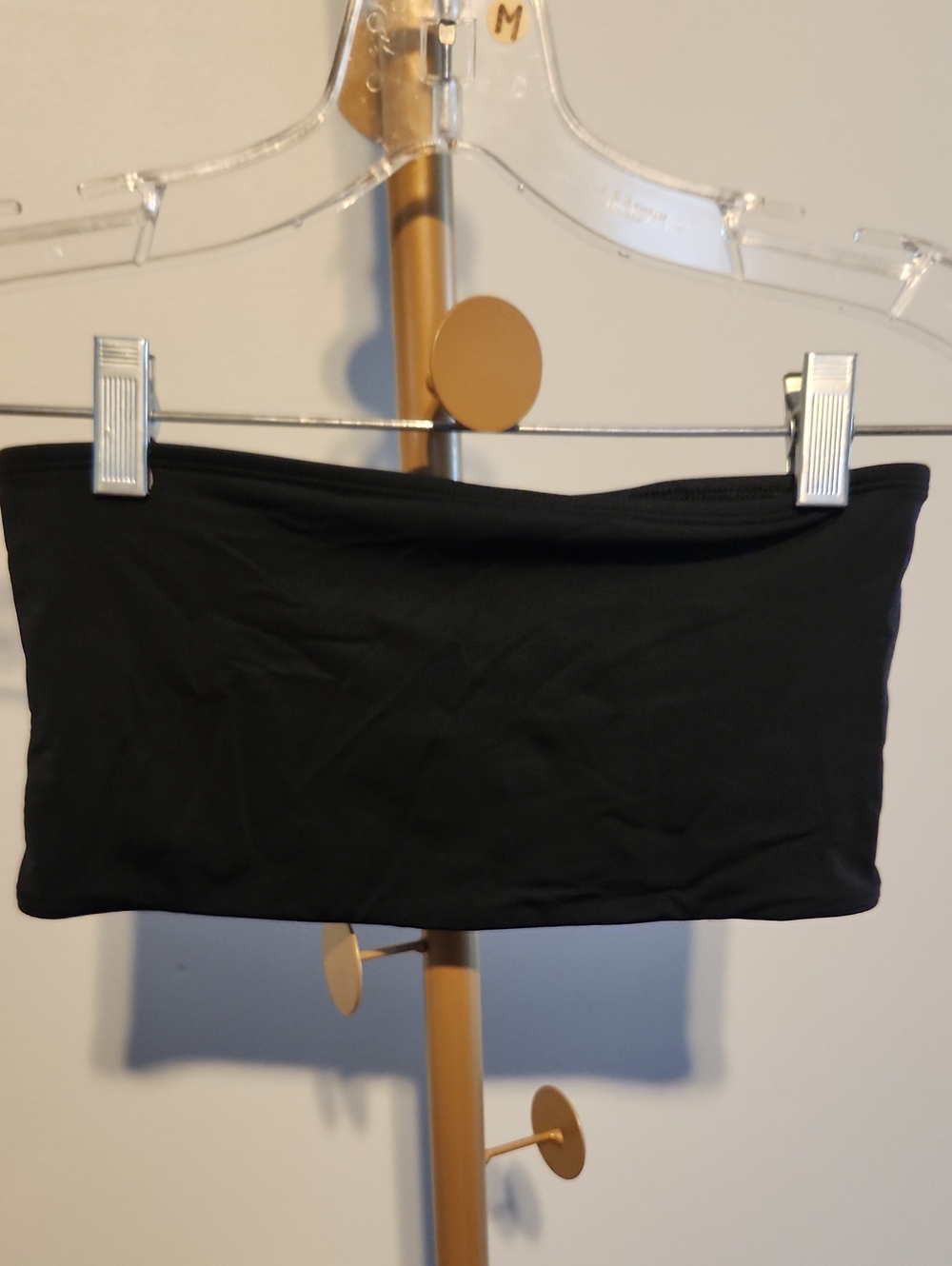 Black Strapless Bandeau Top